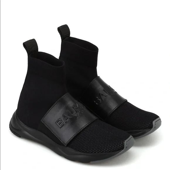 Balmain Shoes Balmain Cameron Black Mesh Sock Sneakers Poshmark